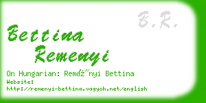 bettina remenyi business card